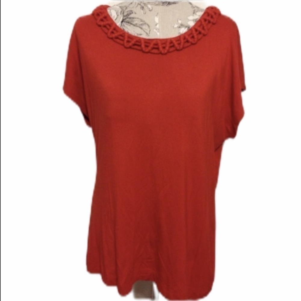 𝅺*dana Buchman Reddish/Orange Top L
